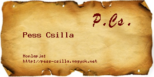 Pess Csilla névjegykártya